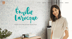 Desktop Screenshot of emilielarocque.com